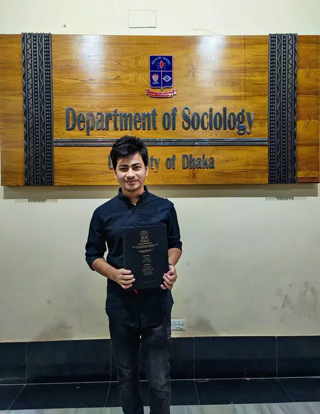 Naim Bin Hasan at the Department of Sociology, University of Dhaka, where he earned his BSS and MSS.