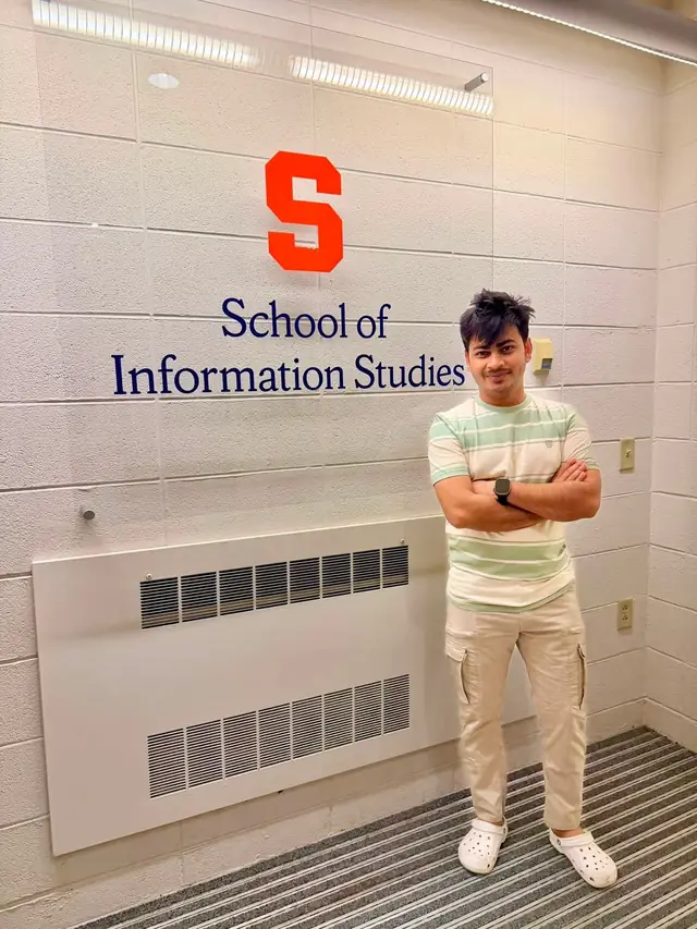 Naim Bin Hasan at the Syracuse University School of Information Studies (iSchool), where he is a PhD researcher in Information Science and Technology.
